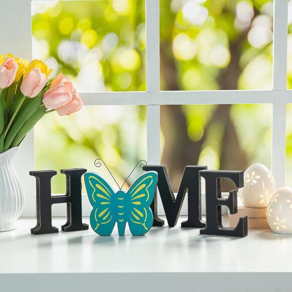 Interchangeable Home Table Signs with 13 Pcs Seasonal Icons, Wooden Home Sign - Picture 9 of 9